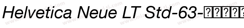 Helvetica Neue LT Std-63字体转换